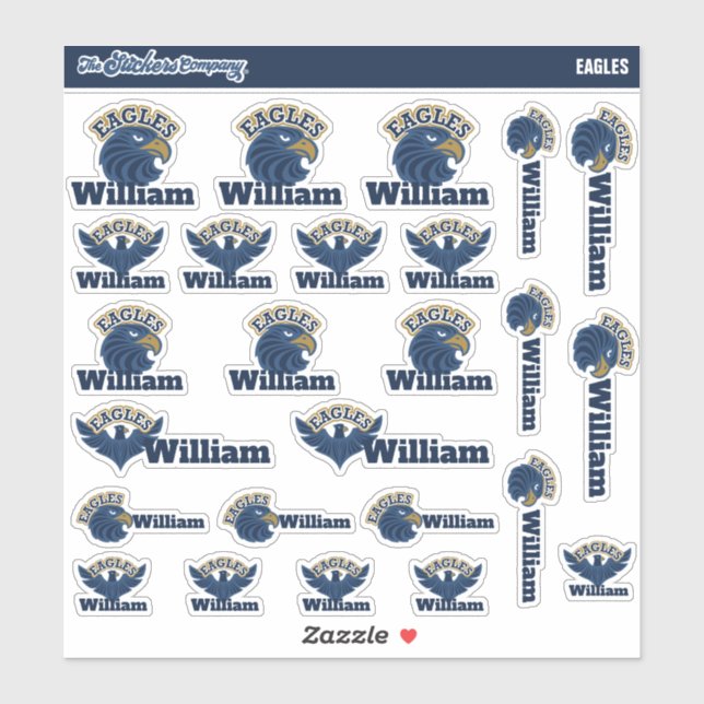 Eagles Personalisiert Name Labels | Aufkleber für  (Blatt)