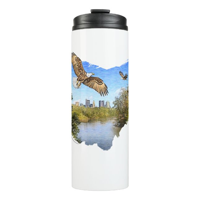 Eagles Scioto Fluss Columbus Ohio Thermal Tumbler Thermosbecher (Vorderseite)