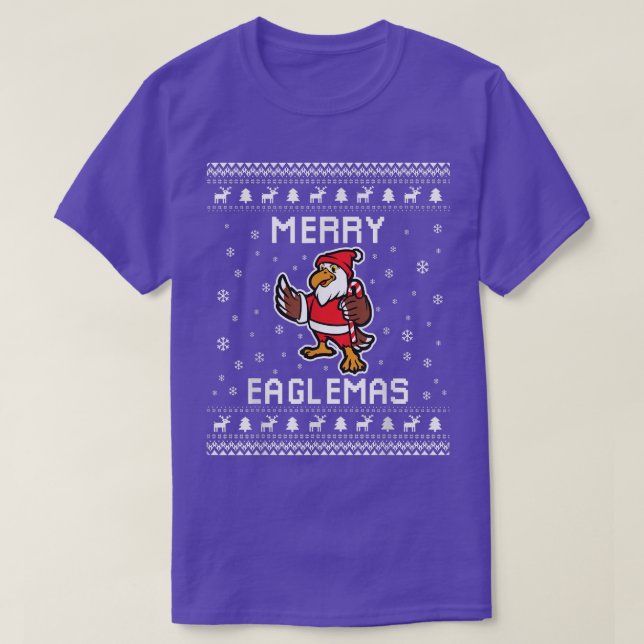 Eagles Ugly Christmas Sweater Eagles Lover Holiday T-Shirt (Design vorne)