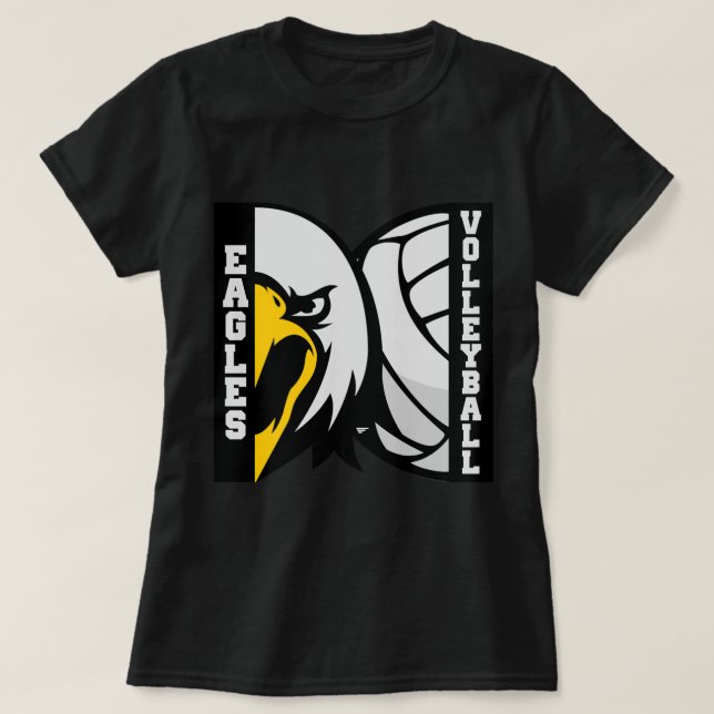 Eagles Volleyball Mascot Logo T-Shirt (Design vorne)