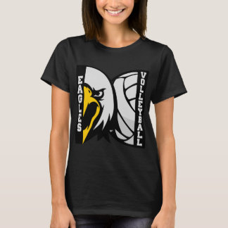 Eagles Volleyball Mascot Logo T-Shirt