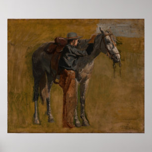 Eakins - Cowboy in den Badlands Poster