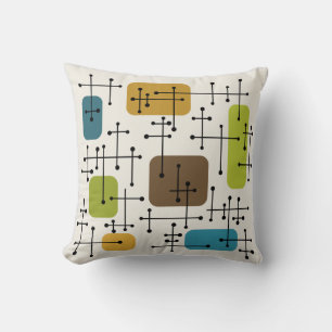 Eames Era Art Crosshairs aus den 50er Jahren Kissen
