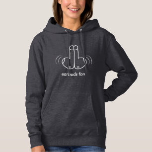 Earbuds Fan, Geek, Techie Giggles, Funny Tech Hoodie