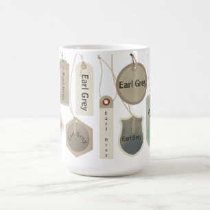 Earl Grey Tee oder jedes beliebige Textmonogramm Kaffeetasse