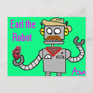 Earl the Robot Postkarte