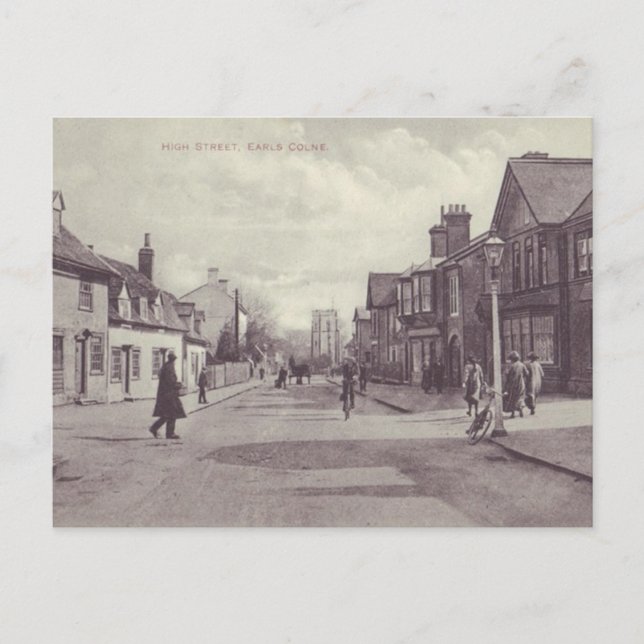 Earls Colne High Street Postcard Vintag Style Postkarte (Vorderseite)