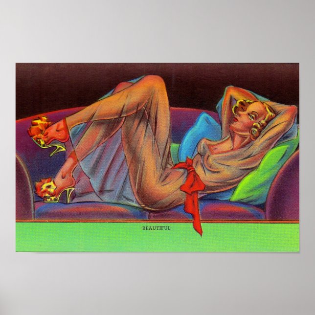 early 1940s Beautiful pin-up girl Poster (Vorne)
