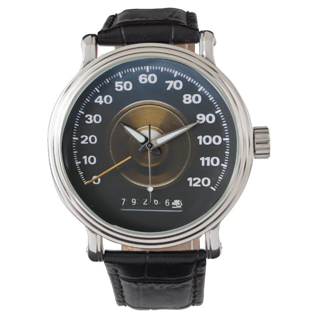 Early 1970's Classic Sports Car Speedometer Armbanduhr (Vorderseite)