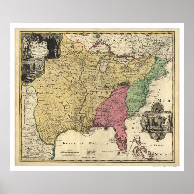 Early America Map 1763 Poster (Vorne)