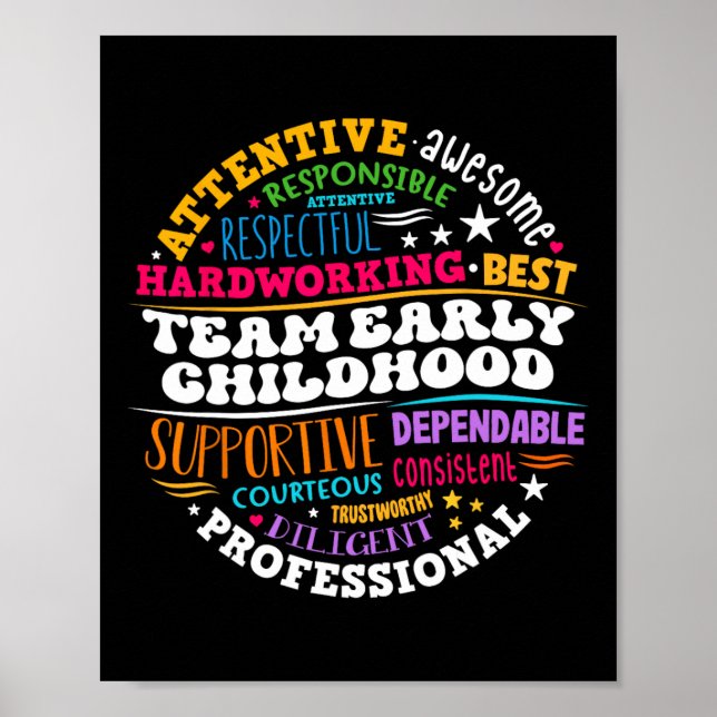 Early Childhood Team Ece Teacher Back To School Ed Poster (Vorne)