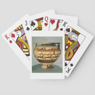 Early Corinthian Black-Figurensäule-Krater abbilde Spielkarten