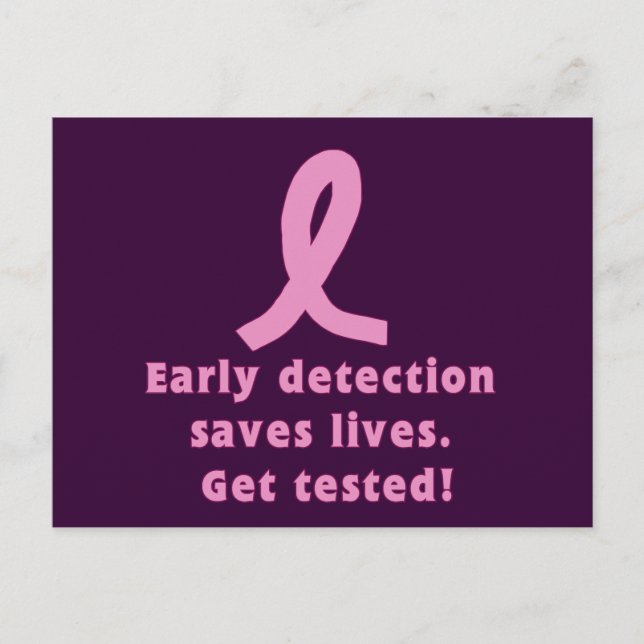 Early Detection Rette Leben getestet werden! Postkarte (Vorderseite)