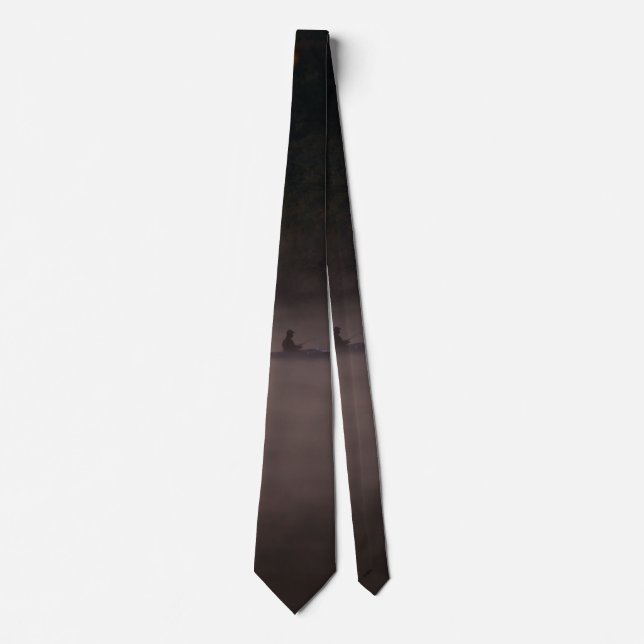 Early Foggy Fishing Neck Tie Krawatte (Vorderseite)