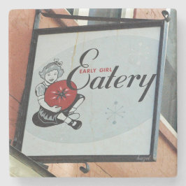 Early Girl Eatery, Asheville North Carolina, Unter Steinuntersetzer