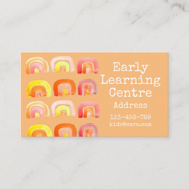 Early Learning Center Daycare Regenbogen Visitenkarte (Vorderseite)