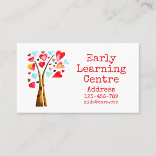 Early Learning Centre Herzen Geschäftskarte Visitenkarte