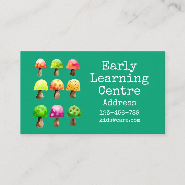 Early Learning Daycare Pilz Business Card Visitenkarte (Vorderseite)