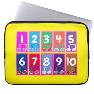 Early Mathe Numbers 1 bis 10 Elektronik Bag Laptopschutzhülle