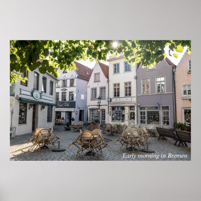 Early Morning in Bremen Poster (Vorne)