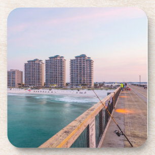 Early Navarre Beach Florida Fischen Getränkeuntersetzer