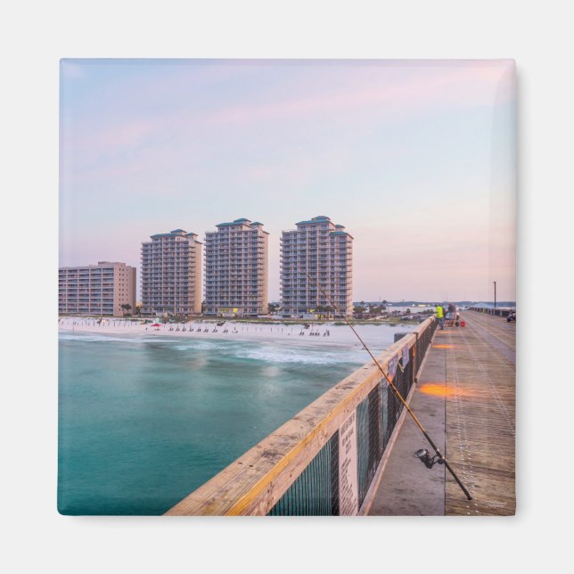 Early Navarre Beach Florida Fischen Magnet (Vorne)