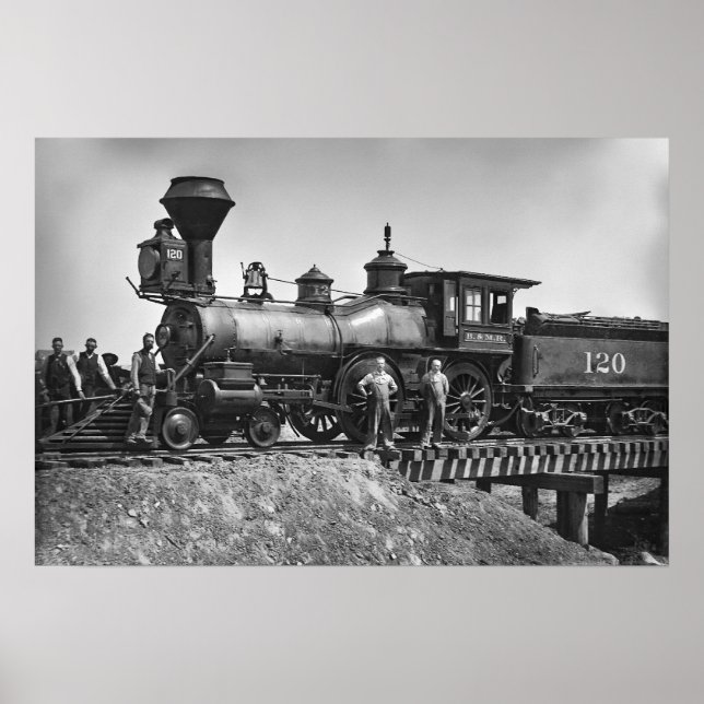 Early Railroad Lokomotive Poster (Vorne)