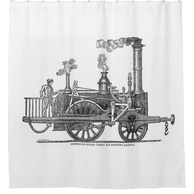 Early Steam Locomotive Duschvorhang (Vorderseite)
