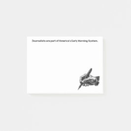 Early Warning System Journalist Post-it® Notizen