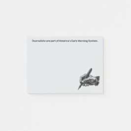 Early Warning System Journalist Post-it® Notizen