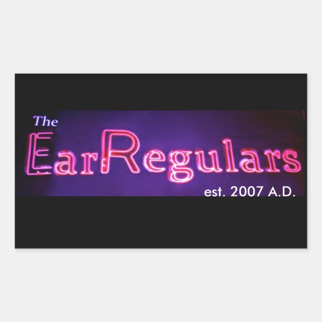 EarRegulars, rechteckiger Aufkleber (Vorderseite)