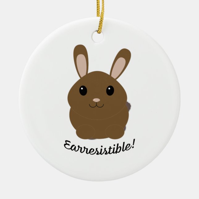 Earresistible Bunny Keramik Ornament (Vorne)