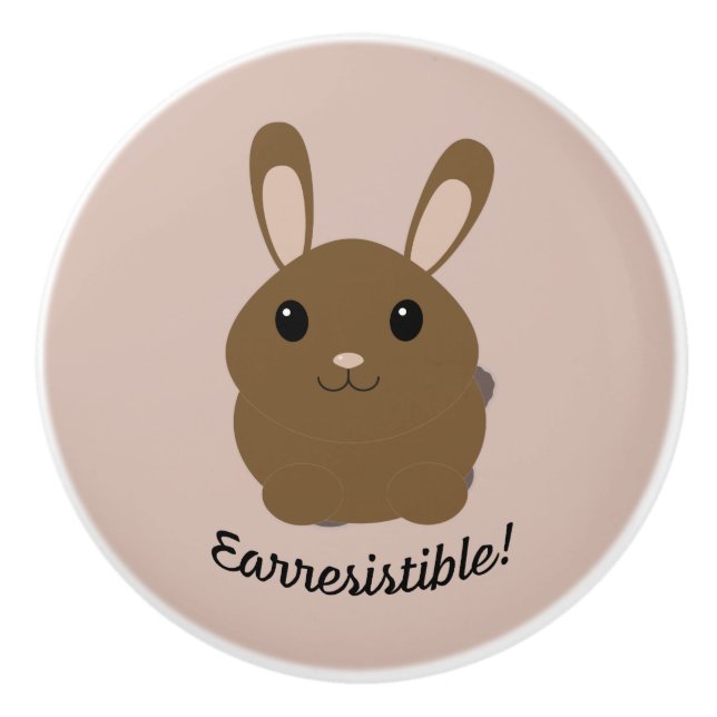 Earresistible Bunny Keramikknauf (Vorderseite)