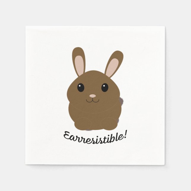 Earresistible Bunny Serviette (Vorderseite)