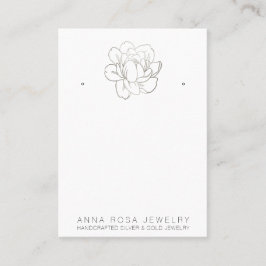 *~* EARRING ANZEIGEN QR Silver Glitzer Blume Busin Visitenkarte