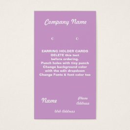 EARRING Cards Benutzerdefinierte Visitenkarten