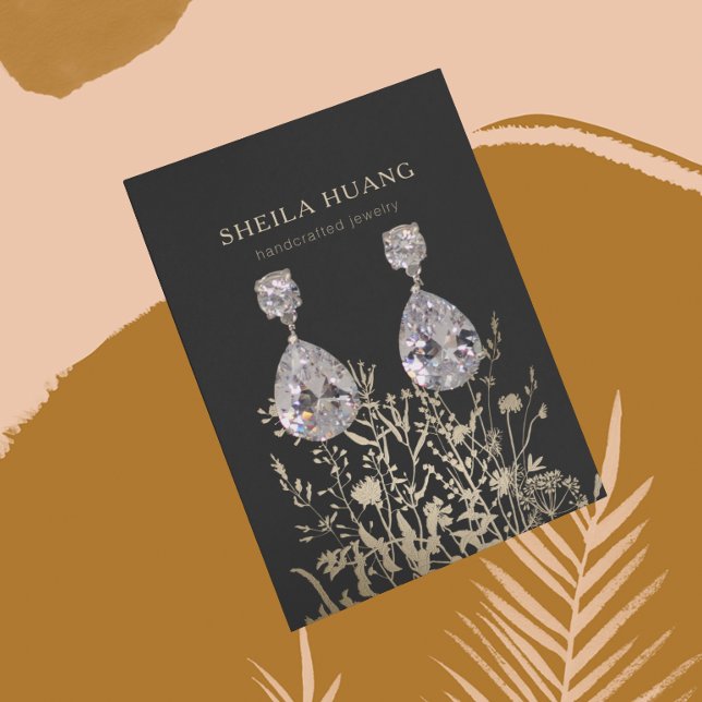 Earring Display Card ・ Earthy Floral Beige Gold (Von Creator hochgeladen)