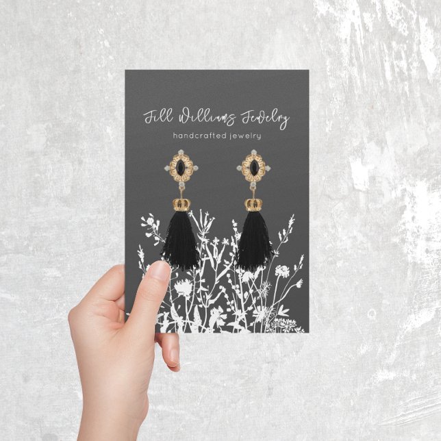 Earring Display Card ・ Earthy floral logo (Von Creator hochgeladen)