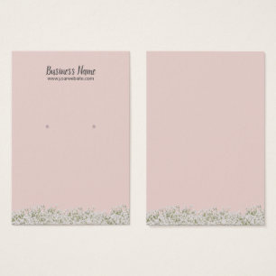 Earring Display Card Rosa Gipskraut