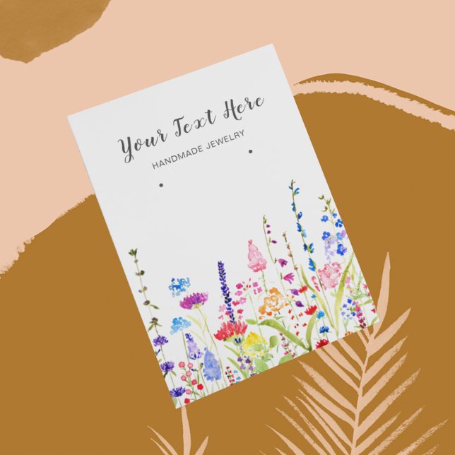 Earring Display Card ・ Watercolor Wild Blume (Von Creator hochgeladen)