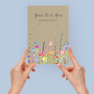 Earring Display Card ・ Watercolor Wild Blume