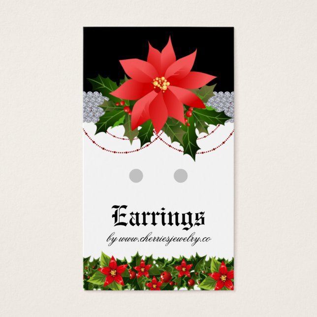 Earring Display Cards WeihnachtsVisitenkarte B (Vorderseite)