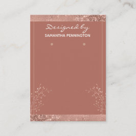 Earring Display Rose Gold Floral Visitenkarte