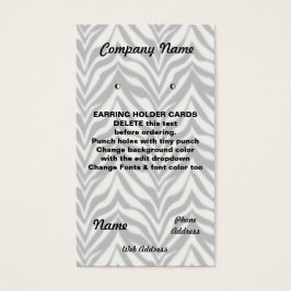 EARRING HOLDER Cards Benutzerdefinierte Visitenkar