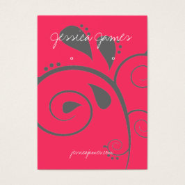 Earring Holder - Visitenkarte Red