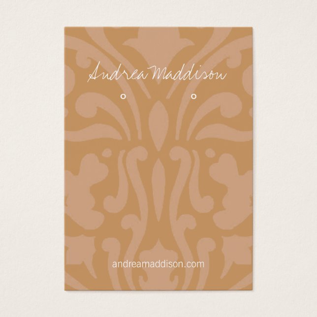 Earring Holder - Visitenkarte Tan Brown (Vorderseite)