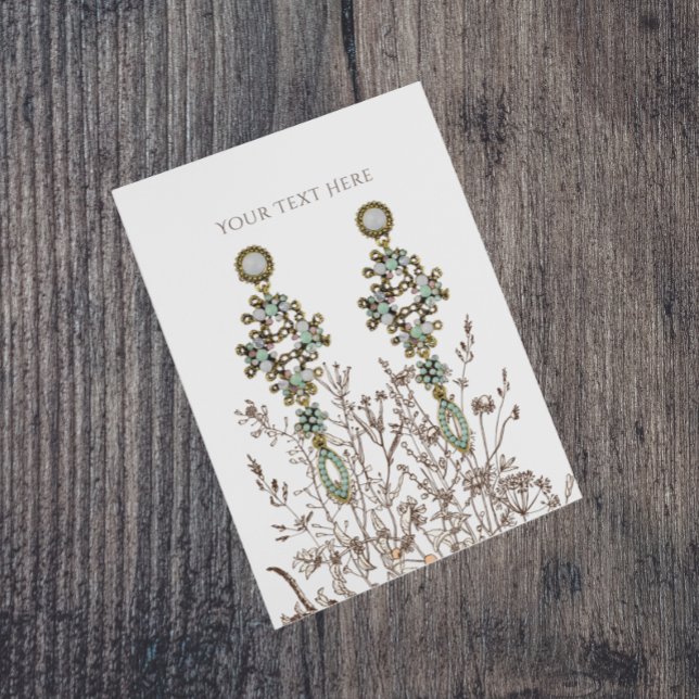 Earring Juwelier Display Card ・ Earthy floral (Von Creator hochgeladen)
