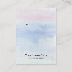 Earring Juwelier Display Card ・ Pastel Watercolor Visitenkarte