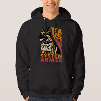 Ears Up System Armed Dog  Animal German Shepherd Hoodie