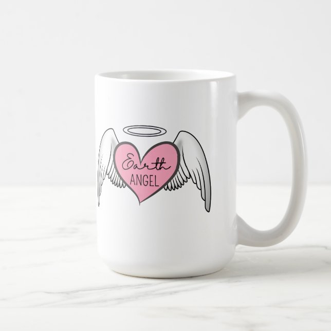 Earth Angel Big Tasse - Herz, Flüge & Halo (Rechts)